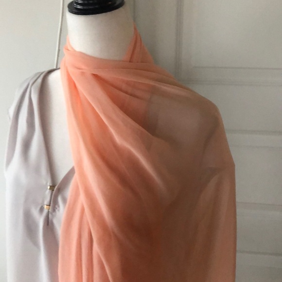 Peach Sheer Scarf - Picture 4 of 4